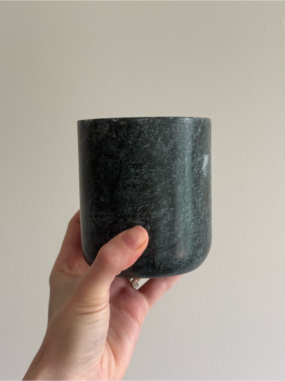 Dark Green Marble Vase